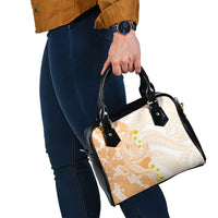 Orange Hawaii Shark Tattoo Shoulder Handbag Puakenikeni Lei Plumeria Polynesian Pattern LT14 - Polynesian Pride