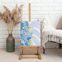 Blue Hawaii Shark Tattoo Canvas Wall Art Puakenikeni Lei Plumeria Polynesian Pattern LT14 - Polynesian Pride