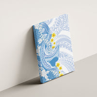 Blue Hawaii Shark Tattoo Canvas Wall Art Puakenikeni Lei Plumeria Polynesian Pattern LT14 - Polynesian Pride