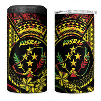 Reggae Kosrae Liberation Day 4 in 1 Can Cooler Tumbler September 8 Polynesian Tattoo - Polynesian Pride