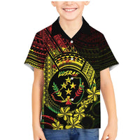 Reggae Kosrae Liberation Day Family Matching Mermaid Dress and Hawaiian Shirt September 8 Polynesian Tattoo - Polynesian Pride