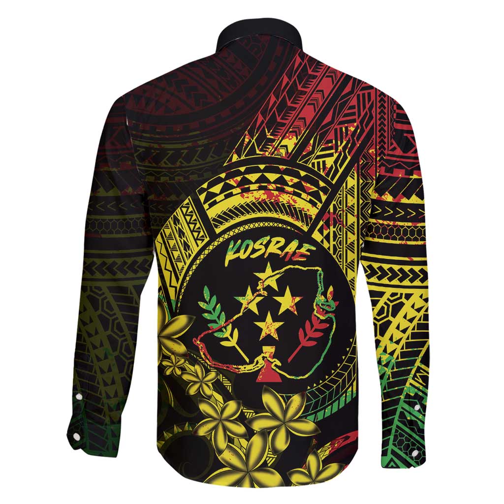 Reggae Kosrae Liberation Day Family Matching Off Shoulder Maxi Dress and Hawaiian Shirt September 8 Polynesian Tattoo - Polynesian Pride