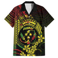 Reggae Kosrae Liberation Day Family Matching Puletasi and Hawaiian Shirt September 8 Polynesian Tattoo - undefined