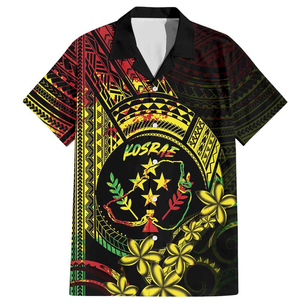 Reggae Kosrae Liberation Day Family Matching Short Sleeve Bodycon Dress and Hawaiian Shirt September 8 Polynesian Tattoo - Polynesian Pride