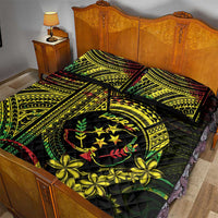 Reggae Kosrae Liberation Day Quilt Bed Set September 8 Polynesian Tattoo - Polynesian Pride