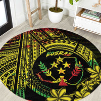 Reggae Kosrae Liberation Day Round Carpet September 8 Polynesian Tattoo - Polynesian Pride