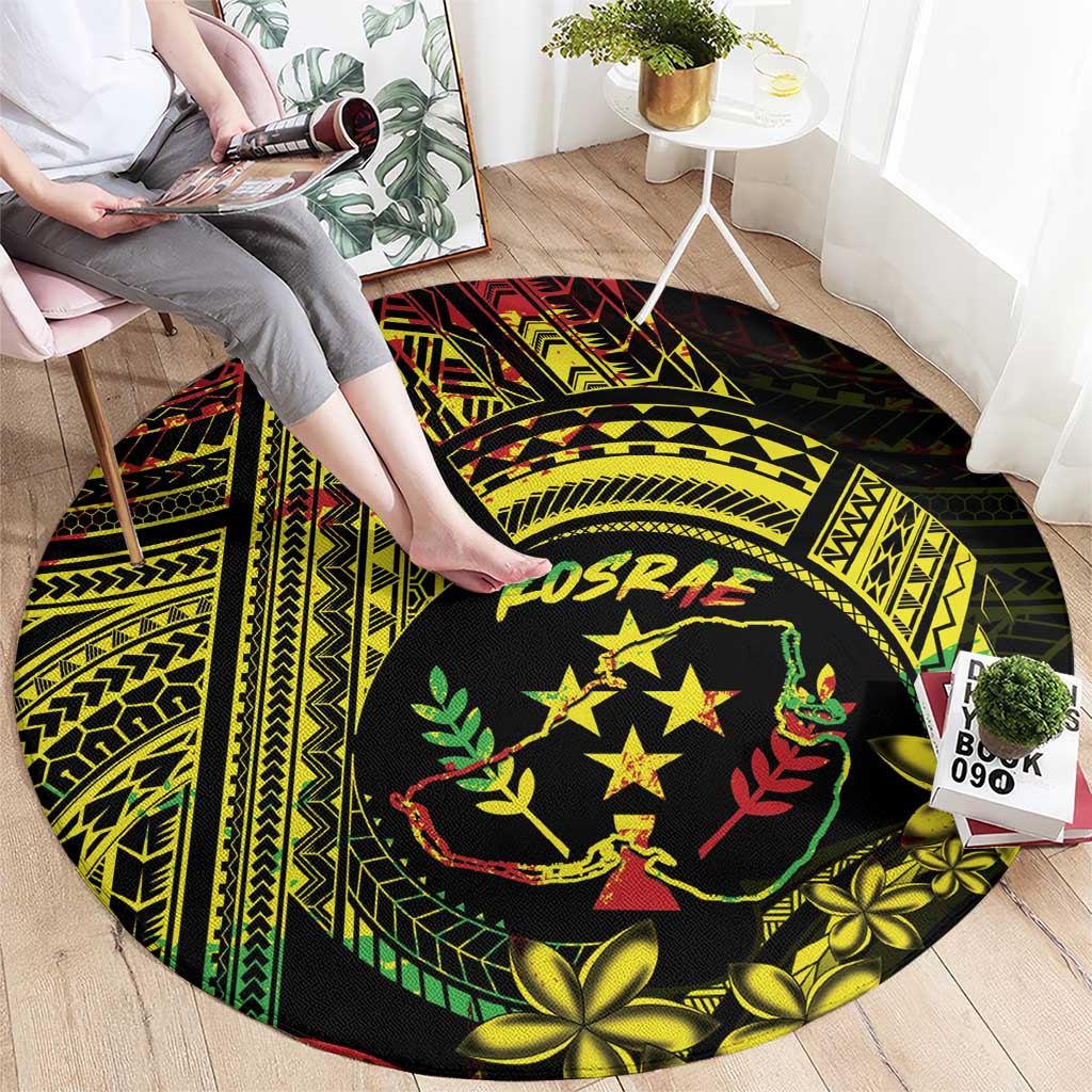 Reggae Kosrae Liberation Day Round Carpet September 8 Polynesian Tattoo - Polynesian Pride