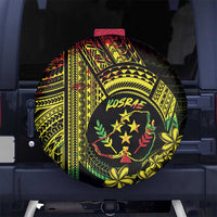 Reggae Kosrae Liberation Day Spare Tire Cover September 8 Polynesian Tattoo - Polynesian Pride