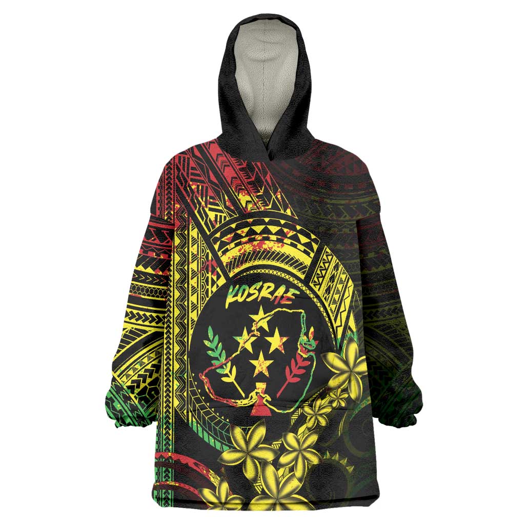 Reggae Kosrae Liberation Day Wearable Blanket Hoodie September 8 Polynesian Tattoo - Polynesian Pride