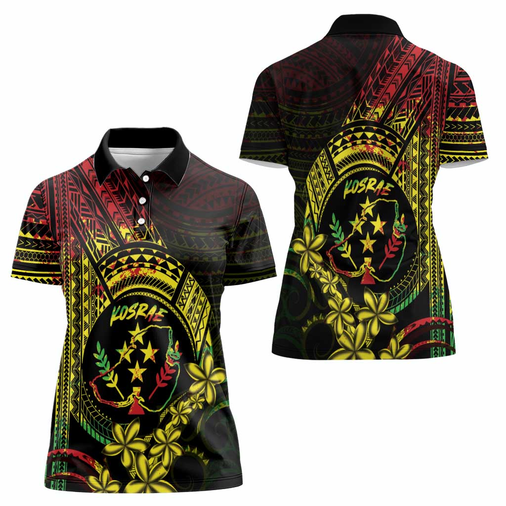 Reggae Kosrae Liberation Day Women Polo Shirt September 8 Polynesian Tattoo - Polynesian Pride
