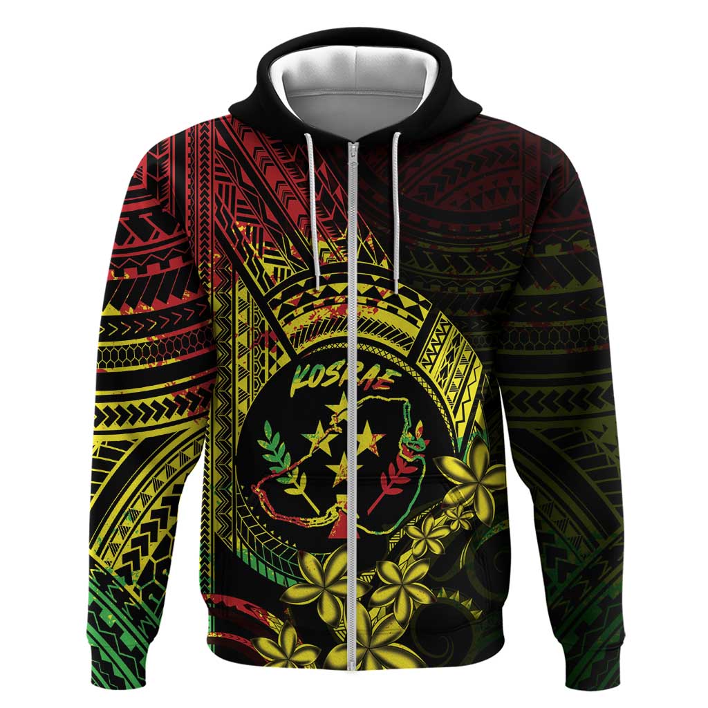Reggae Kosrae Liberation Day Zip Hoodie September 8 Polynesian Tattoo LT14 Zip Hoodie Reggae - Polynesian Pride
