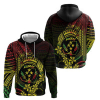 Reggae Kosrae Liberation Day Zip Hoodie September 8 Polynesian Tattoo - Polynesian Pride
