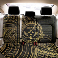 Gold Kosrae Liberation Day Back Car Seat Cover September 8 Polynesian Tattoo - Polynesian Pride