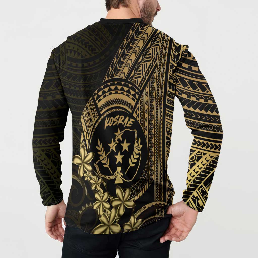 Gold Kosrae Liberation Day Button Sweatshirt September 8 Polynesian Tattoo - Polynesian Pride