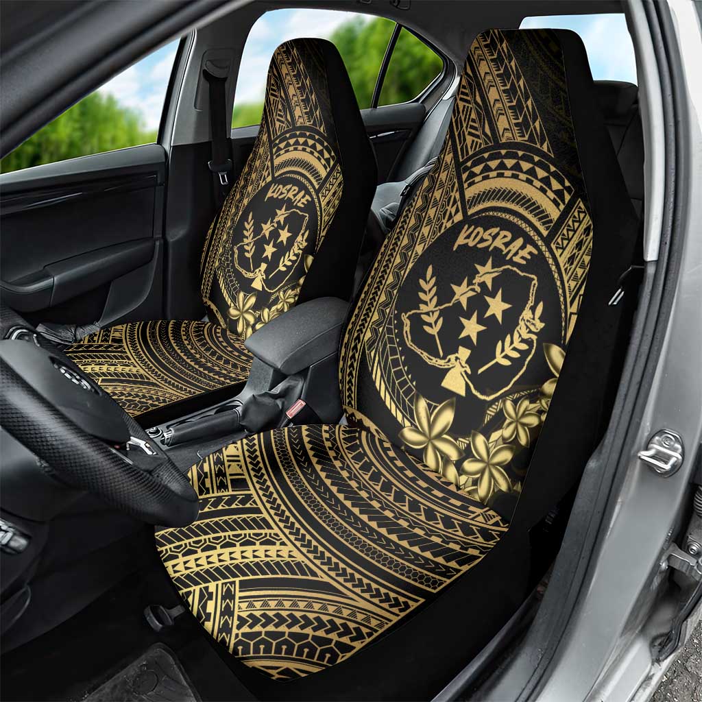 Gold Kosrae Liberation Day Car Seat Cover September 8 Polynesian Tattoo - Polynesian Pride