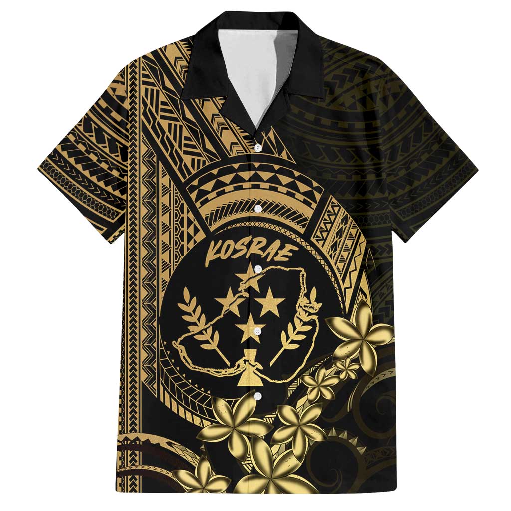 Gold Kosrae Liberation Day Family Matching Tank Maxi Dress and Hawaiian Shirt September 8 Polynesian Tattoo - Polynesian Pride