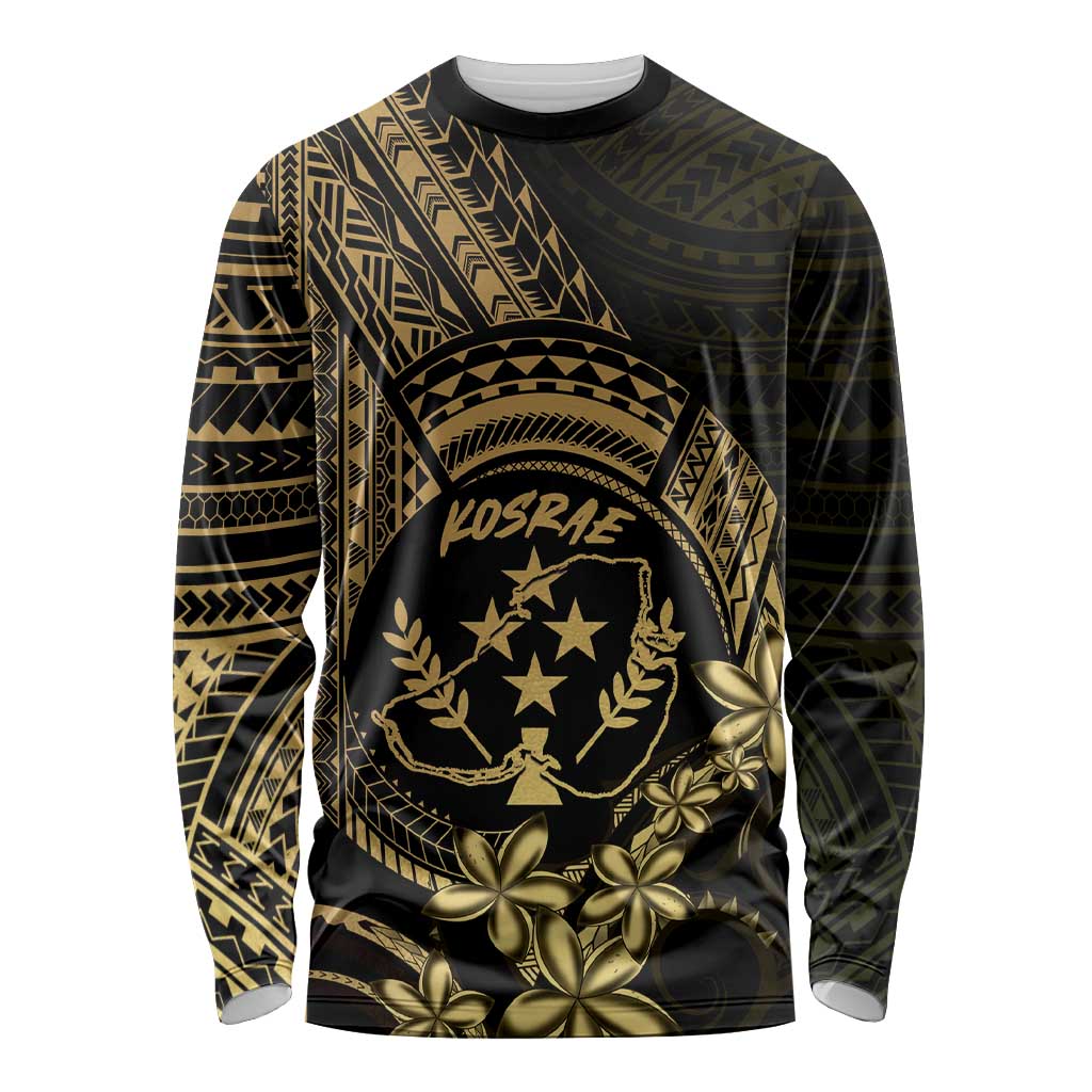 Gold Kosrae Liberation Day Long Sleeve Shirt September 8 Polynesian Tattoo - Polynesian Pride
