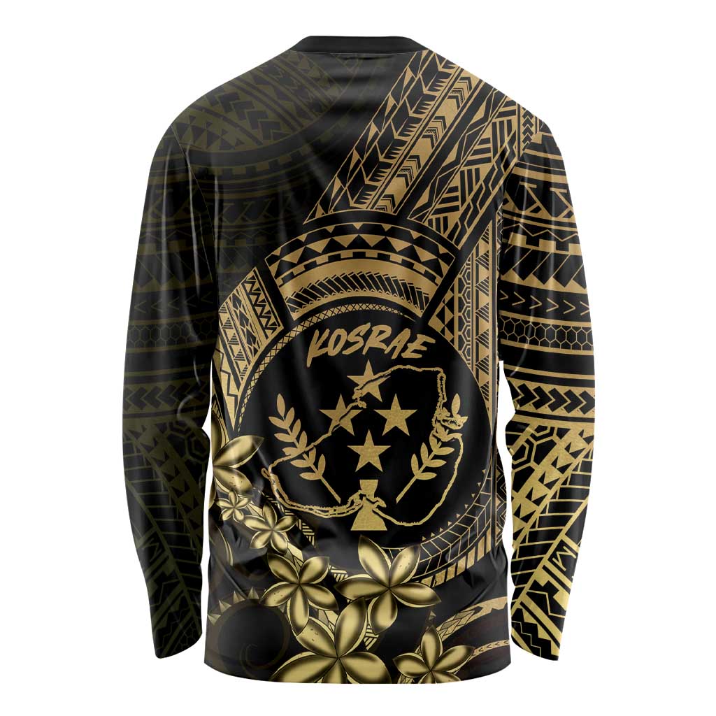 Gold Kosrae Liberation Day Long Sleeve Shirt September 8 Polynesian Tattoo - Polynesian Pride