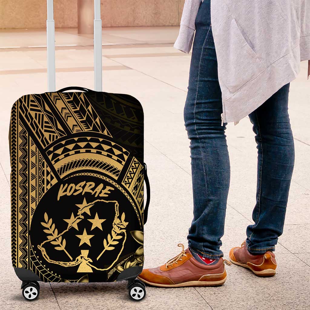 Gold Kosrae Liberation Day Luggage Cover September 8 Polynesian Tattoo - Polynesian Pride