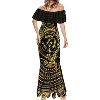 Gold Kosrae Liberation Day Mermaid Dress September 8 Polynesian Tattoo - Polynesian Pride