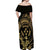 Gold Kosrae Liberation Day Off Shoulder Maxi Dress September 8 Polynesian Tattoo - Polynesian Pride