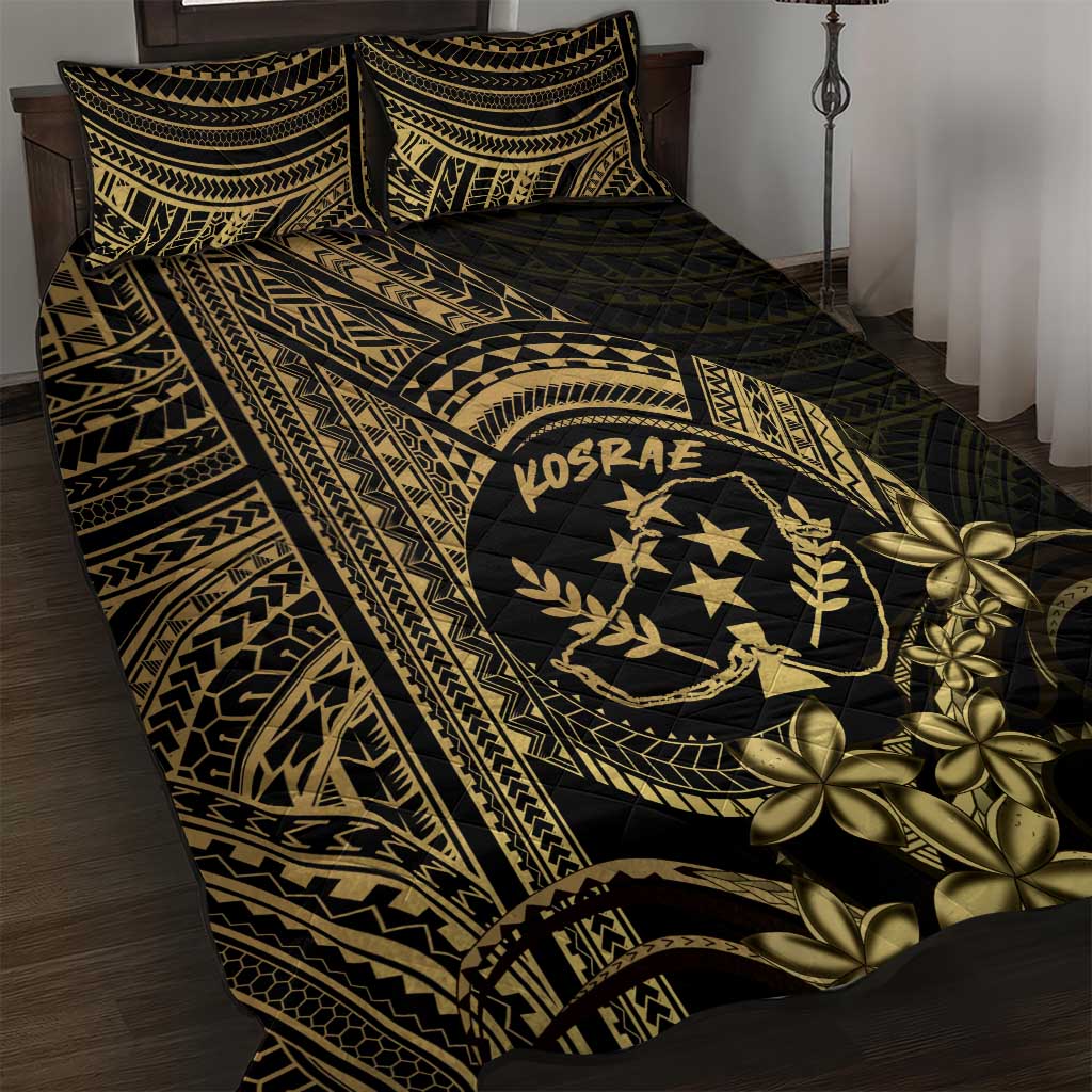 Gold Kosrae Liberation Day Quilt Bed Set September 8 Polynesian Tattoo - Polynesian Pride