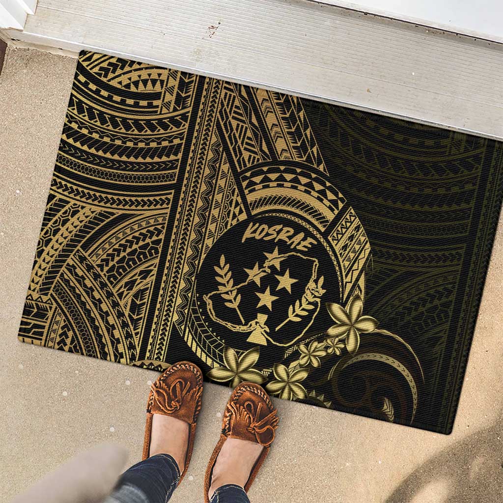 Gold Kosrae Liberation Day Rubber Doormat September 8 Polynesian Tattoo - Polynesian Pride