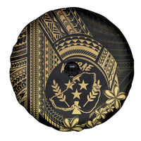 Gold Kosrae Liberation Day Spare Tire Cover September 8 Polynesian Tattoo - Polynesian Pride