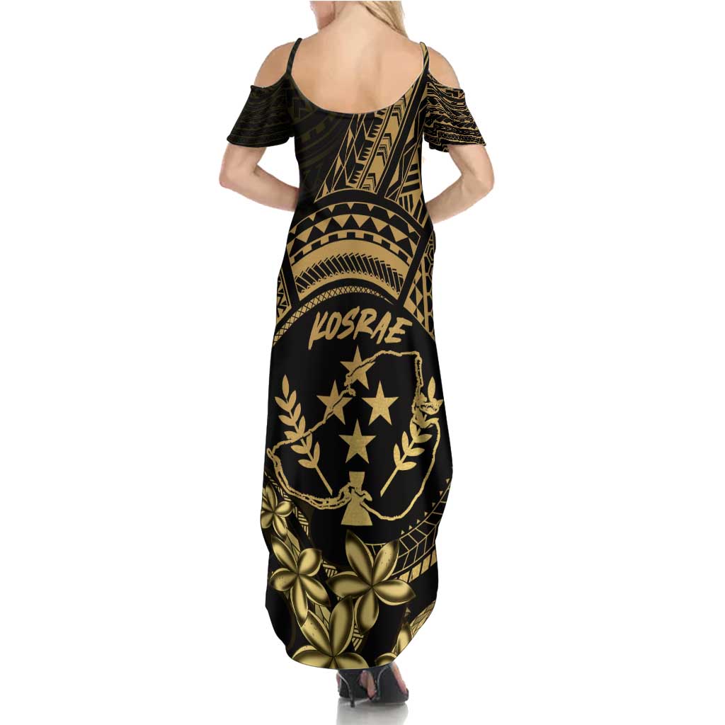 Gold Kosrae Liberation Day Summer Maxi Dress September 8 Polynesian Tattoo - Polynesian Pride