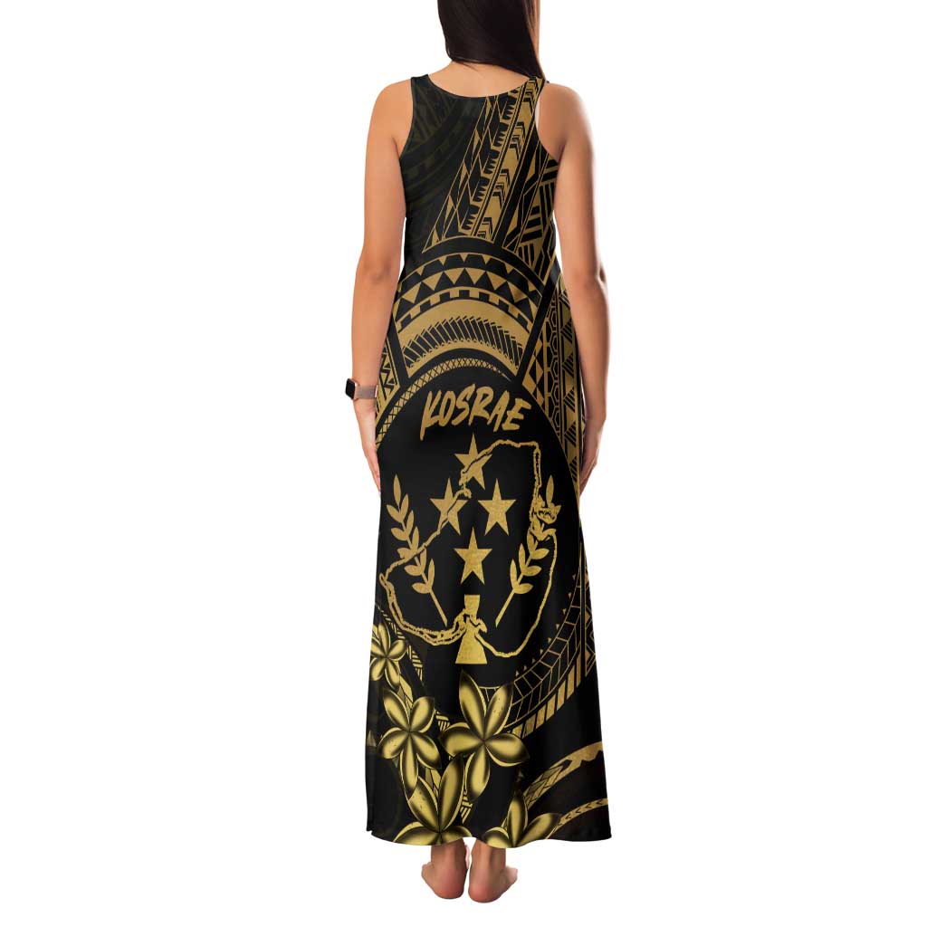 Gold Kosrae Liberation Day Tank Maxi Dress September 8 Polynesian Tattoo - Polynesian Pride