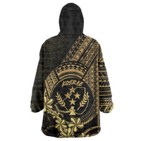 Gold Kosrae Liberation Day Wearable Blanket Hoodie September 8 Polynesian Tattoo - Polynesian Pride