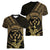 Gold Kosrae Liberation Day Women V-Neck T-Shirt September 8 Polynesian Tattoo - Polynesian Pride