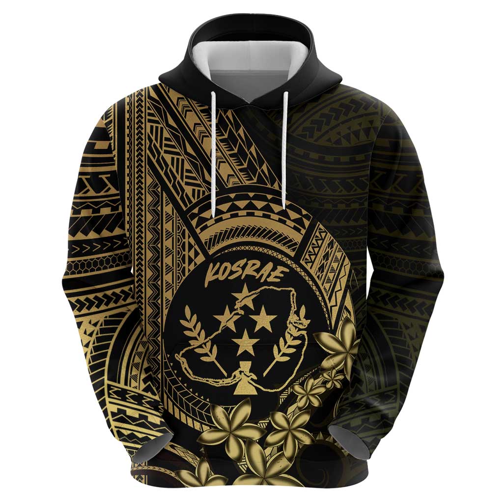 Gold Kosrae Liberation Day Zip Hoodie September 8 Polynesian Tattoo - Polynesian Pride