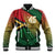Personalised Long Live Vanuatu Independence Day Baseball Jacket 45th Anniversary Woven Pattern - Polynesian Pride