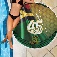 Long Live Vanuatu Independence Day Beach Blanket 45th Anniversary Woven Pattern - Polynesian Pride