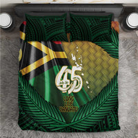 Long Live Vanuatu Independence Day Bedding Set 45th Anniversary Woven Pattern - Polynesian Pride