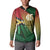 Personalised Long Live Vanuatu Independence Day Button Sweatshirt 45th Anniversary Woven Pattern - Polynesian Pride