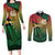Personalised Long Live Vanuatu Independence Day Couples Matching Long Sleeve Bodycon Dress and Long Sleeve Button Shirt 45th Anniversary Woven Pattern - Polynesian Pride
