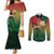 Personalised Long Live Vanuatu Independence Day Couples Matching Mermaid Dress and Long Sleeve Button Shirt 45th Anniversary Woven Pattern - Polynesian Pride
