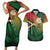 Personalised Long Live Vanuatu Independence Day Couples Matching Short Sleeve Bodycon Dress and Hawaiian Shirt 45th Anniversary Woven Pattern - Polynesian Pride