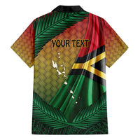 Personalised Long Live Vanuatu Independence Day Family Matching Off Shoulder Maxi Dress and Hawaiian Shirt 45th Anniversary Woven Pattern - Polynesian Pride