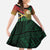 Personalised Long Live Vanuatu Independence Day Kid Short Sleeve Dress 45th Anniversary Woven Pattern - Polynesian Pride