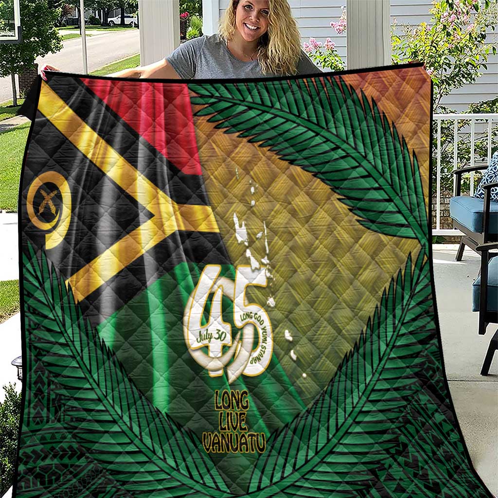 Long Live Vanuatu Independence Day Quilt 45th Anniversary Woven Pattern - Polynesian Pride