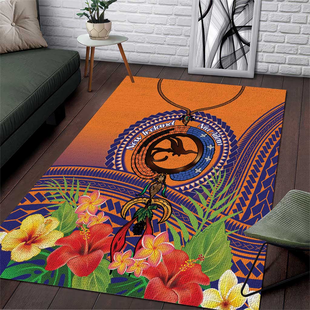 PNG New Ireland Province Area Rug Niu Ailan Necklace Polynesian Tattoo - Polynesian Pride