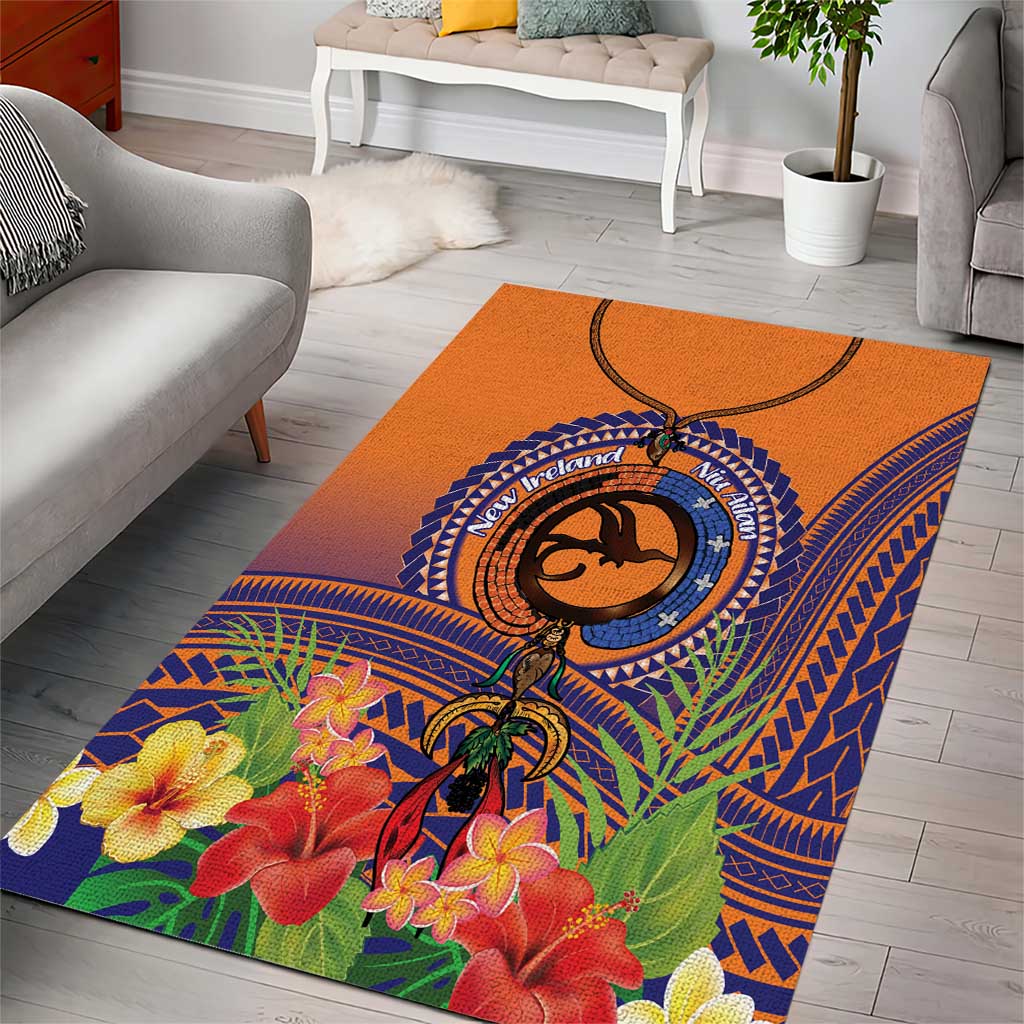 PNG New Ireland Province Area Rug Niu Ailan Necklace Polynesian Tattoo - Polynesian Pride