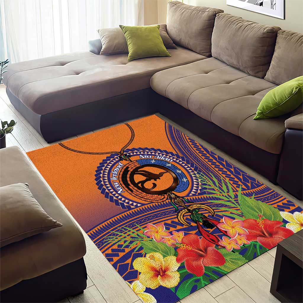 PNG New Ireland Province Area Rug Niu Ailan Necklace Polynesian Tattoo - Polynesian Pride