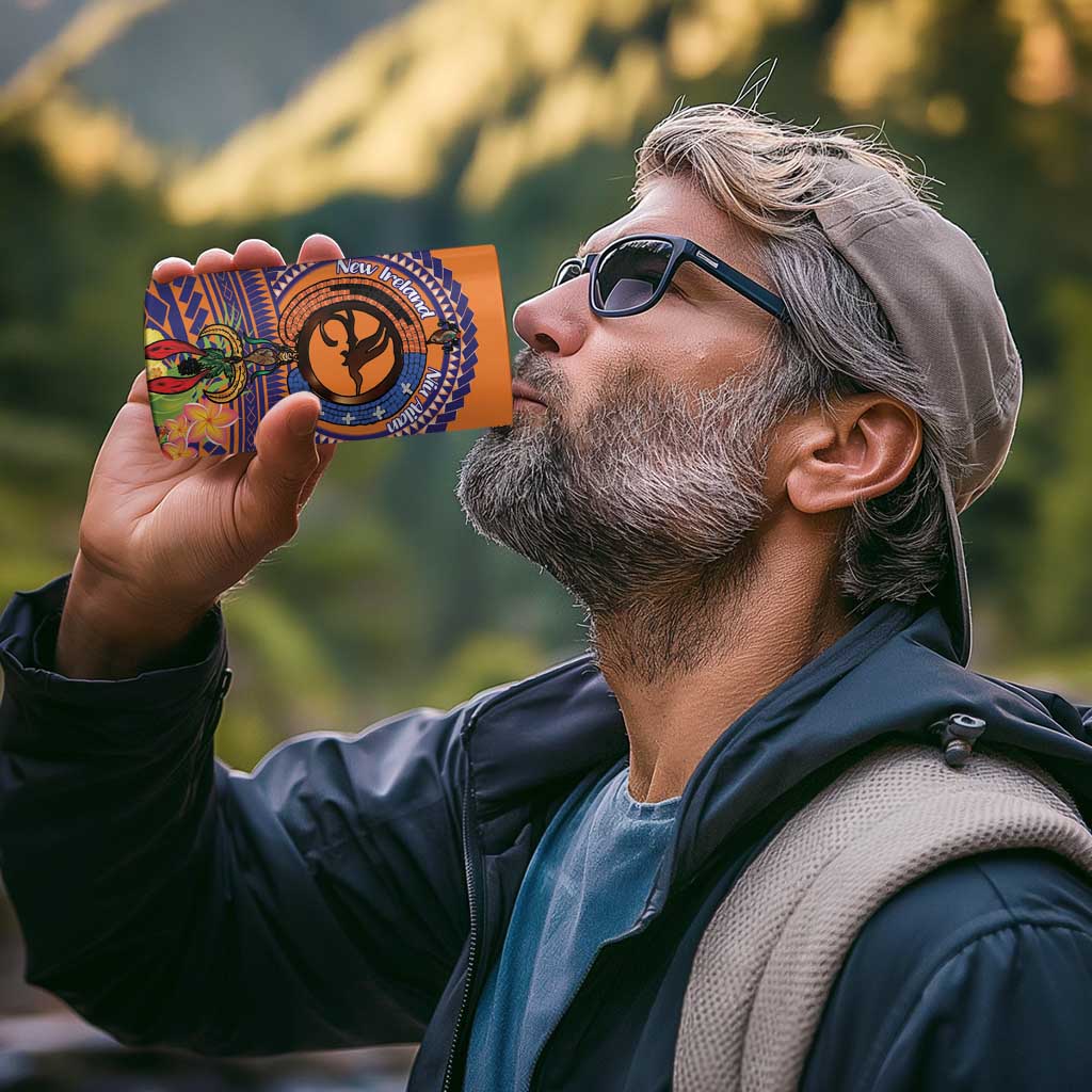 PNG New Ireland Province 4 in 1 Can Cooler Tumbler Niu Ailan Necklace Polynesian Tattoo - Polynesian Pride