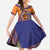 PNG New Ireland Province Kid Short Sleeve Dress Niu Ailan Necklace Polynesian Tattoo - Polynesian Pride