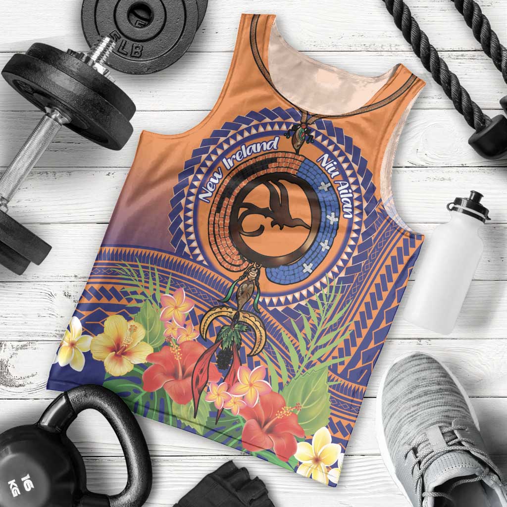 PNG New Ireland Province Men Tank Top Niu Ailan Necklace Polynesian Tattoo - Polynesian Pride