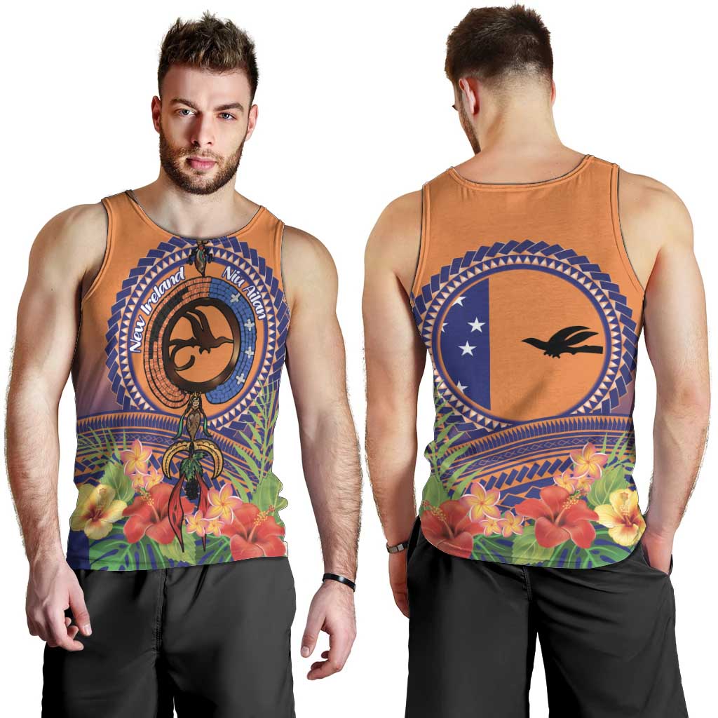 PNG New Ireland Province Men Tank Top Niu Ailan Necklace Polynesian Tattoo - Polynesian Pride